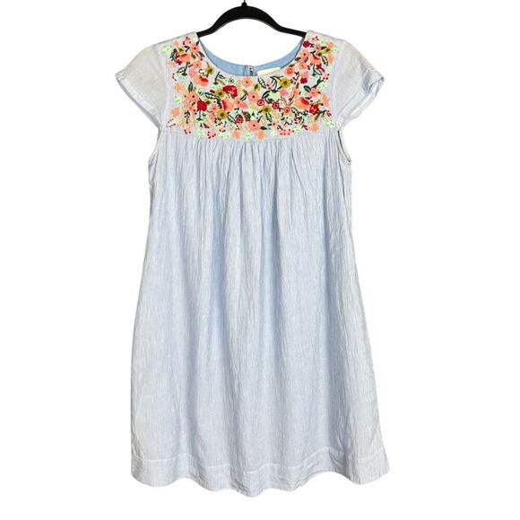 Anthropologie Maeve Chrissy Embroidered Tunic Dress Size 0 - Picture 1 of 12
